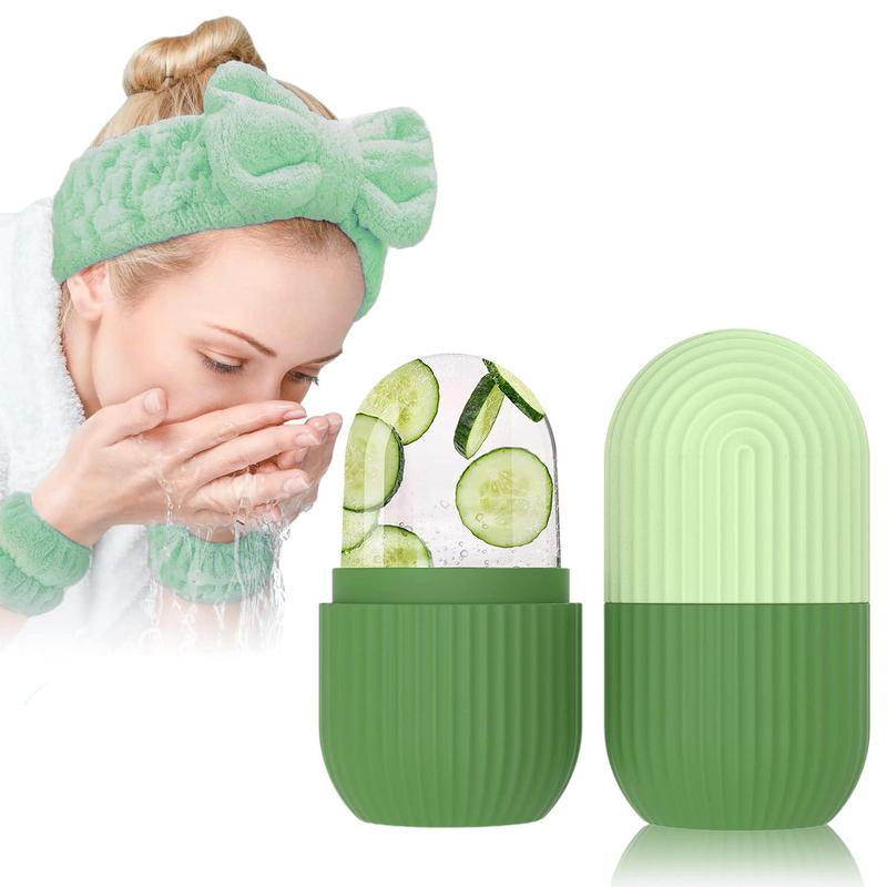 Lightweight Soothing Ice Face Roller, Daily Multi-Purpose Comfort Facial Ice Roller, Face Massager Gua Sha Mold, Ice Compress Tool for Eyes, Face Pore Removal Skincare Product, Gifts for Girlfriend, Glow up Tip for Girls