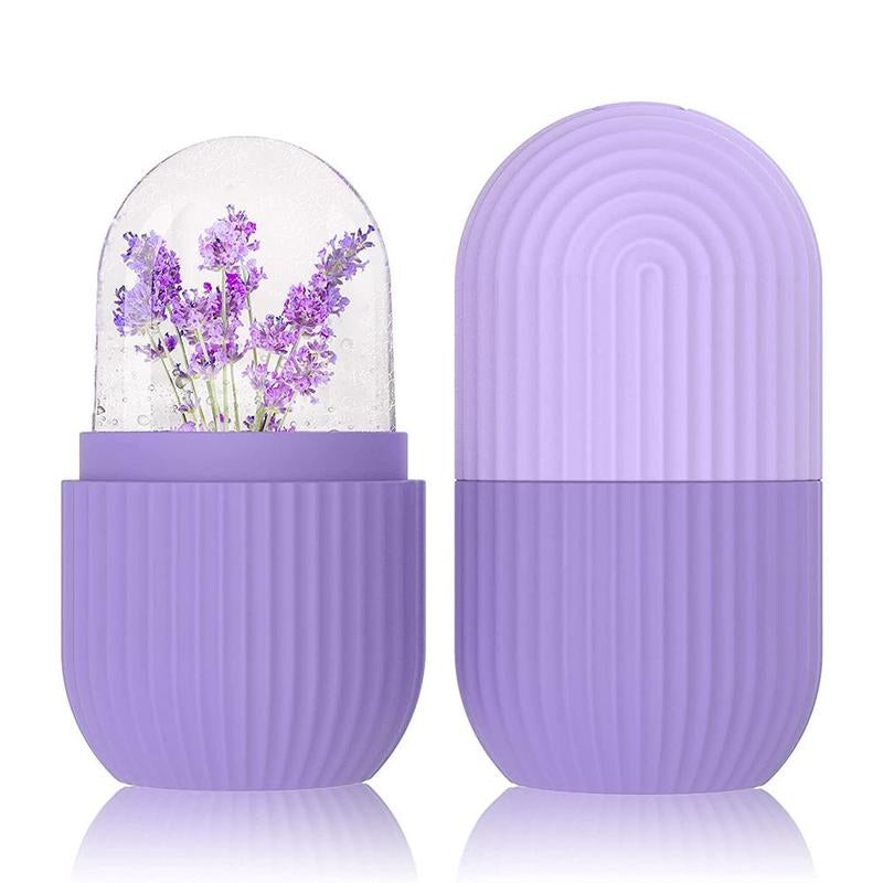 Lightweight Soothing Ice Face Roller, Daily Multi-Purpose Comfort Facial Ice Roller, Face Massager Gua Sha Mold, Ice Compress Tool for Eyes, Face Pore Removal Skincare Product, Gifts for Girlfriend, Glow up Tip for Girls