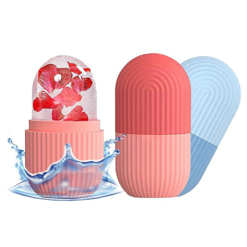 Lightweight Soothing Ice Face Roller, Daily Multi-Purpose Comfort Facial Ice Roller, Face Massager Gua Sha Mold, Ice Compress Tool for Eyes, Face Pore Removal Skincare Product, Gifts for Girlfriend, Glow up Tip for Girls