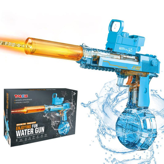 Talgic Multiplayer Team Game Toys Electric Automatic Water Machine Powerful, 32 Feet Shooting, Colored Lights, Summer Outdoor Swimming Pool Water Toy for Adult / Kids Aged 4 5 6 7 8+