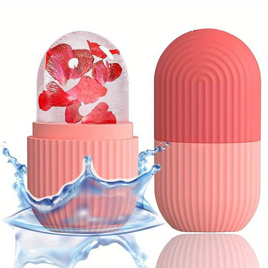 Lightweight Soothing Ice Face Roller, Daily Multi-Purpose Comfort Facial Ice Roller, Face Massager Gua Sha Mold, Ice Compress Tool for Eyes, Face Pore Removal Skincare Product, Gifts for Girlfriend, Glow up Tip for Girls